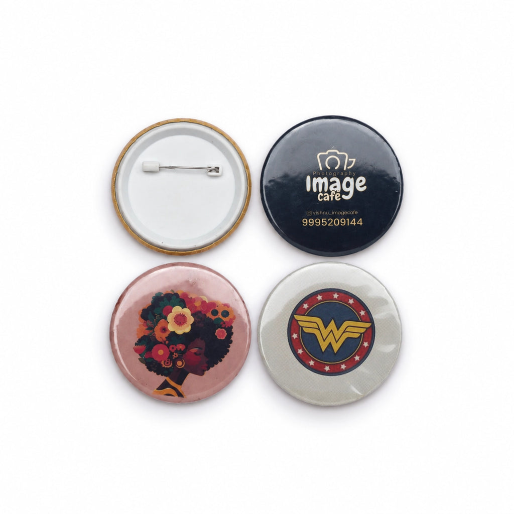 58mm button badges 4-piece pack front and back product shot