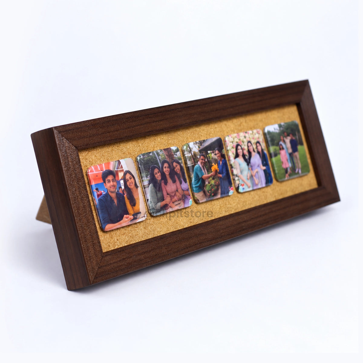 Wooden Magnet Photo Frame (5 Photos)