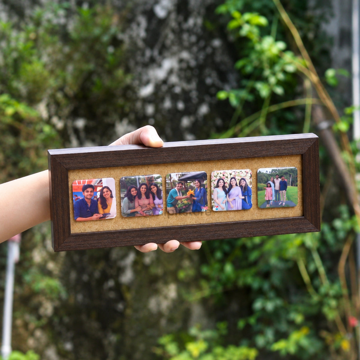Wooden Magnet Photo Frame (5 Photos)