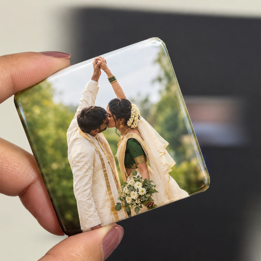 Custom Square Fridge Photo Magnets
