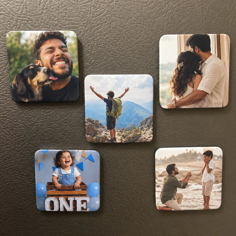 Custom Square Fridge Photo Magnets