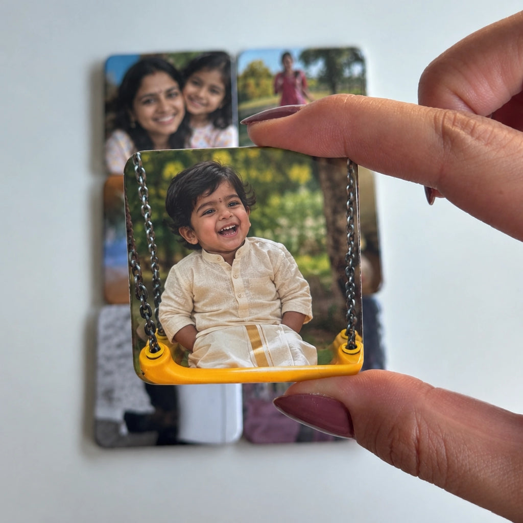 Custom Square Fridge Photo Magnets