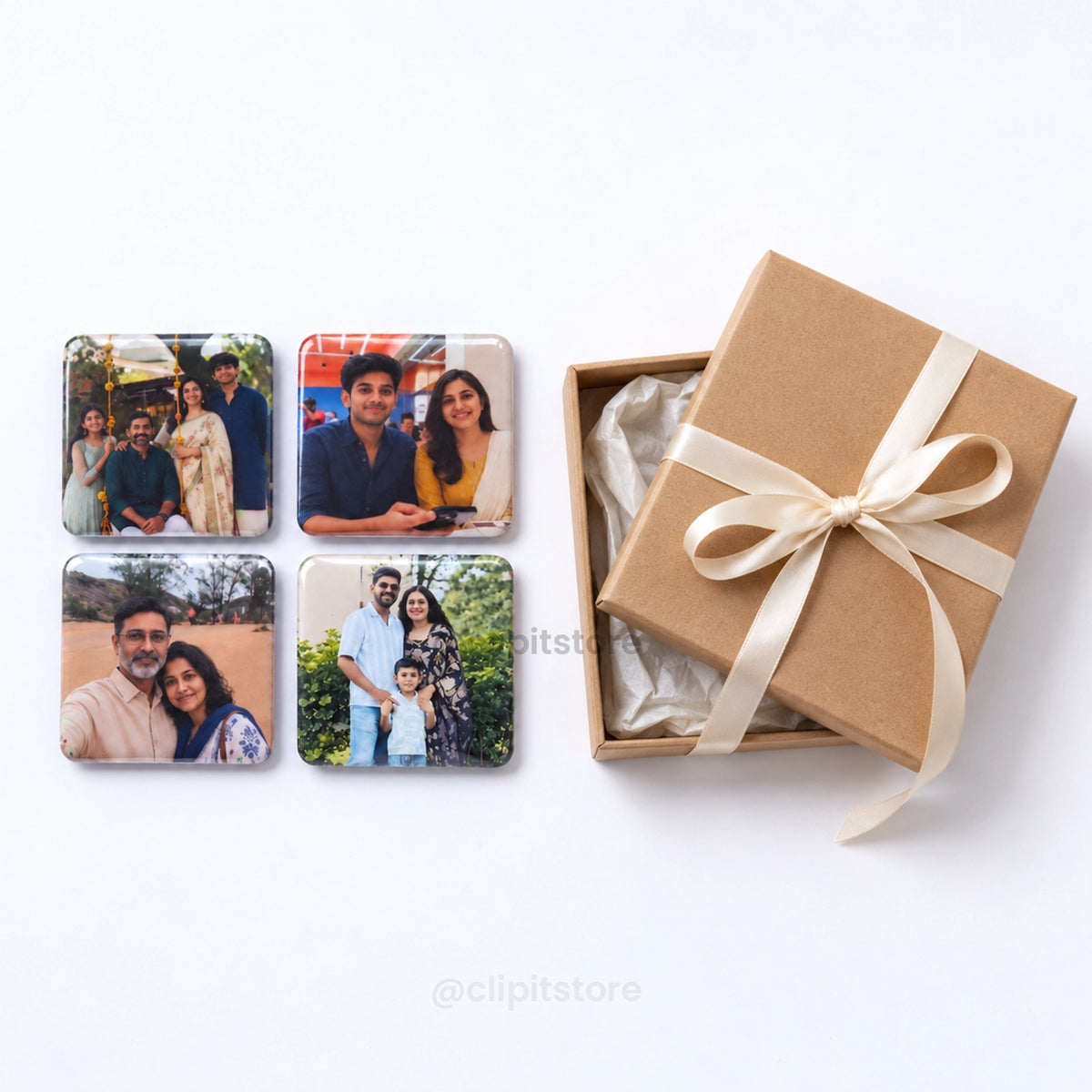 Custom Square Fridge Photo Magnets